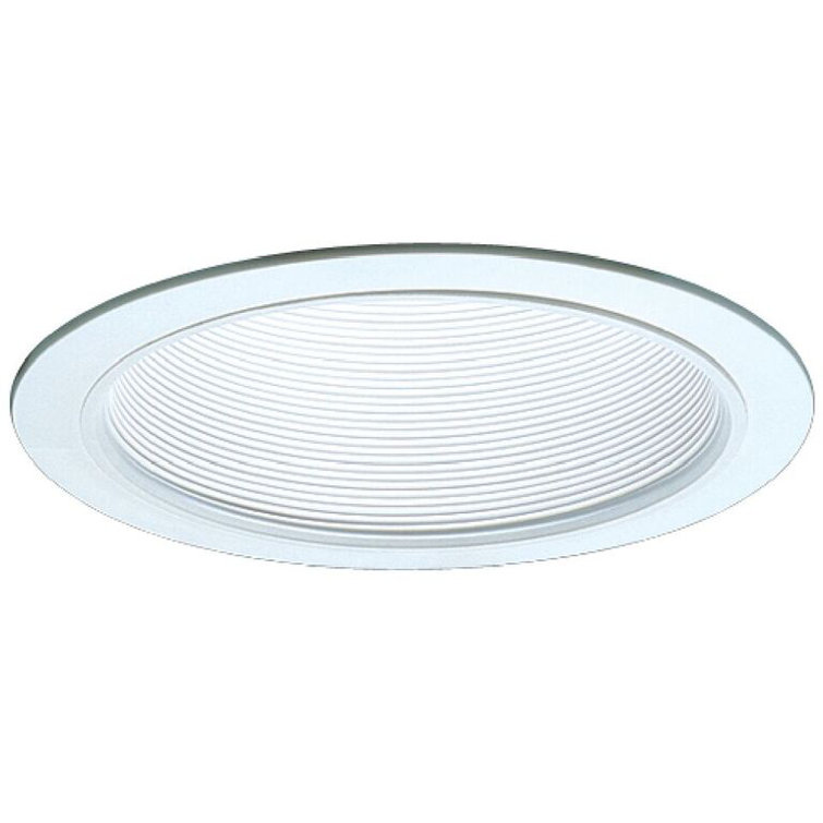 6'' White Glass LED Recessed Baffle Trim