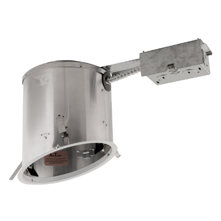Silver Aluminum Airtight IC Sloped Remodel Recessed Lighting Housing