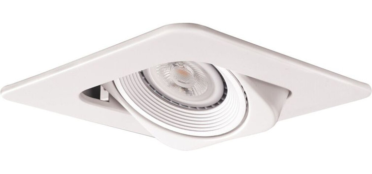 White Adjustable 4'' Square LED Recessed Trim Light