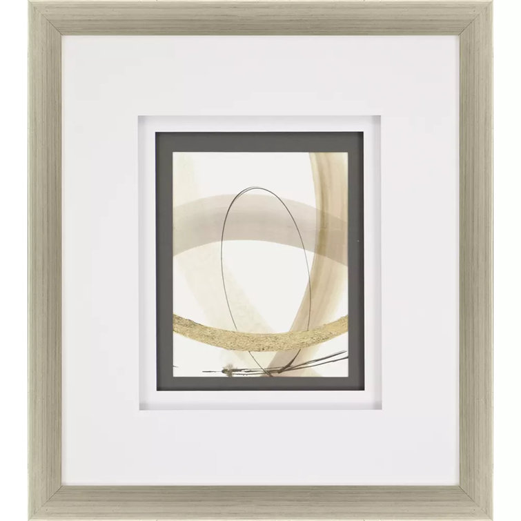 Vertical Geometric Acrylic Print with Brown Finish