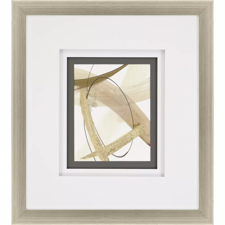 Vertical Geometric Acrylic Print with Brown Finish