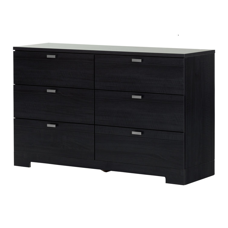 Black Oak Double Dresser with Extra Deep Drawers