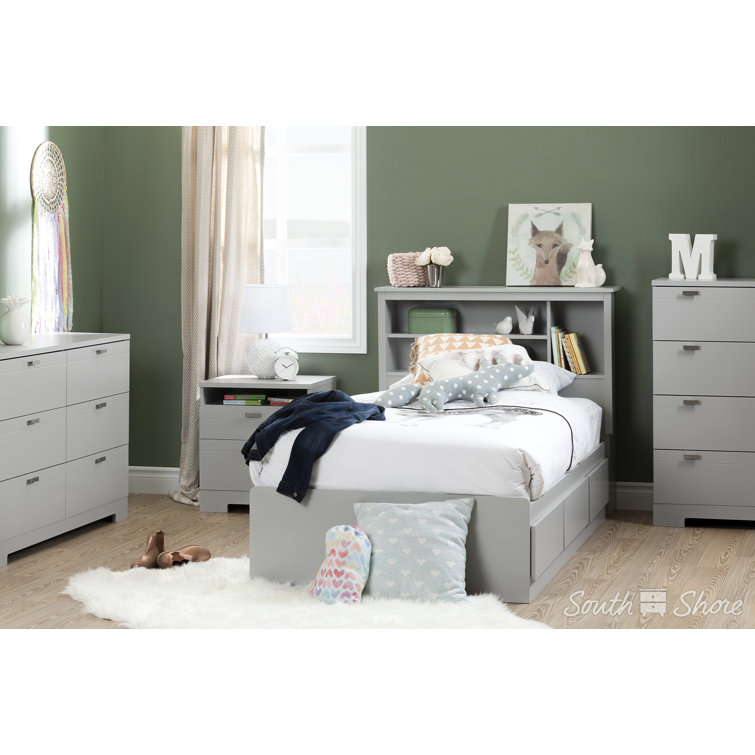 Soft Gray Nursery Double Dresser with Extra Deep Soft Close Drawers