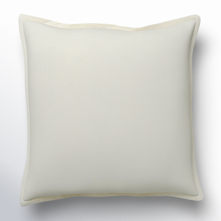 Amy Linen Luxurious 22-inch Square Throw Pillow Set, Ivory