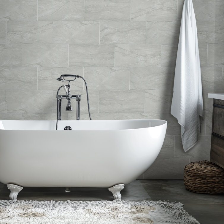 Zanzibar Blue and White Matte Porcelain Floor and Wall Tile