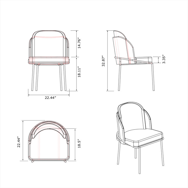 Kamila White Fabric Upholstered Side Chair with Brushed Stainless Steel Legs