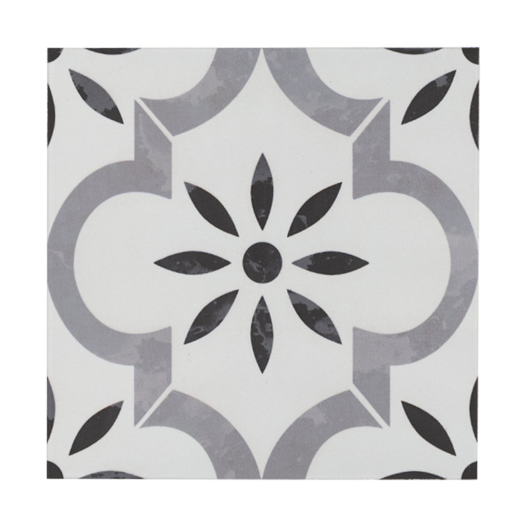 Azila 8'' x 8'' Matte Porcelain Encaustic Look Tile
