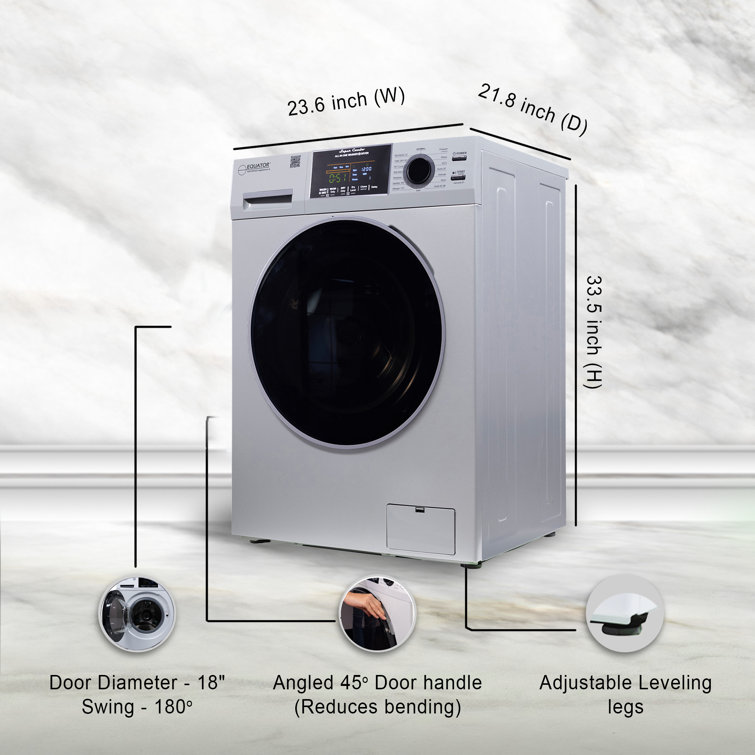 Silver 1.62 cu. ft. Stainless Steel Smart Washer Dryer Combo