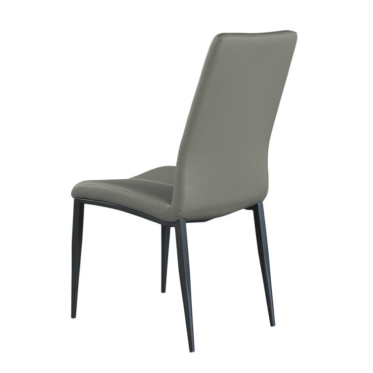 Gloss White Faux Marble Extendable Dining Set with Gray Chairs