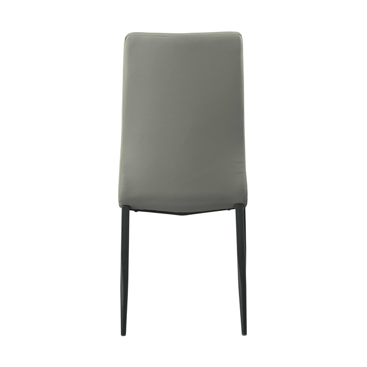 Gloss White Faux Marble Extendable Dining Set with Gray Chairs