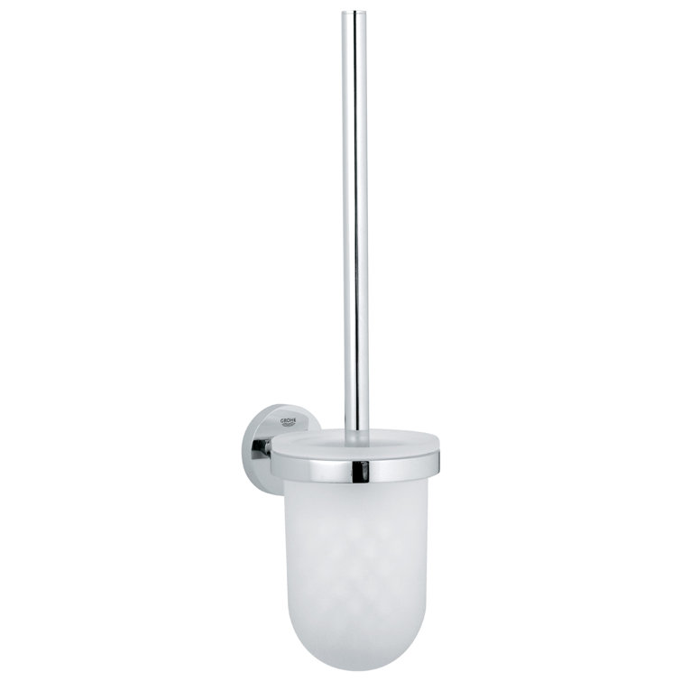 Chrome Wall Mounted Toilet Brush and Holder Set