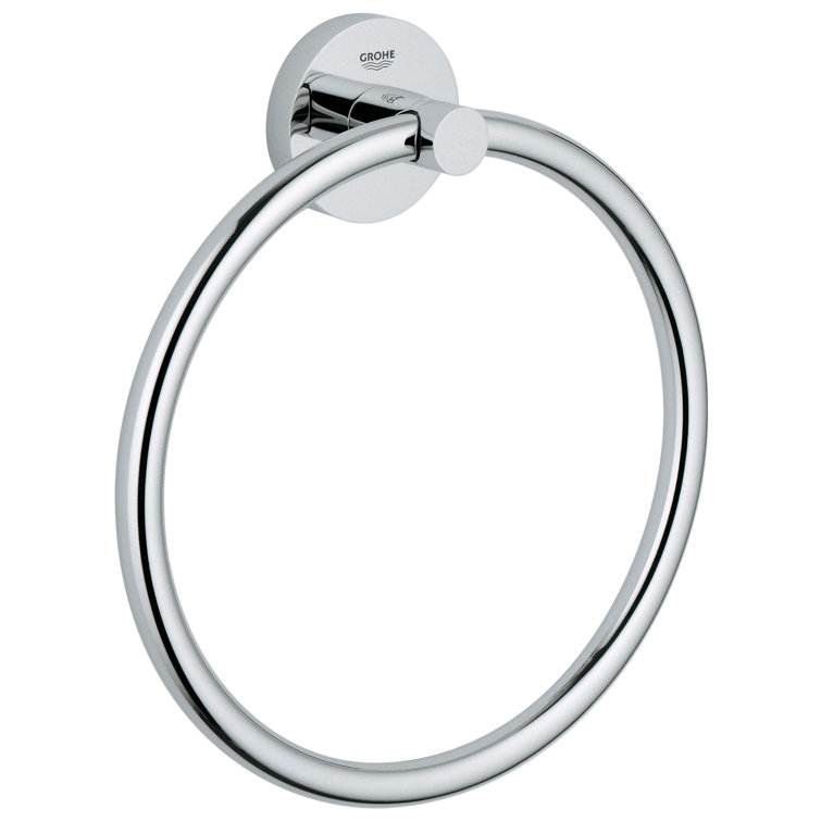 Modern Chrome Wall Mounted Towel Ring with Starlight Finish