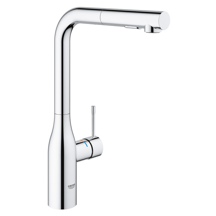 Modern Black Brass Kitchen Faucet with Pull-out Spray