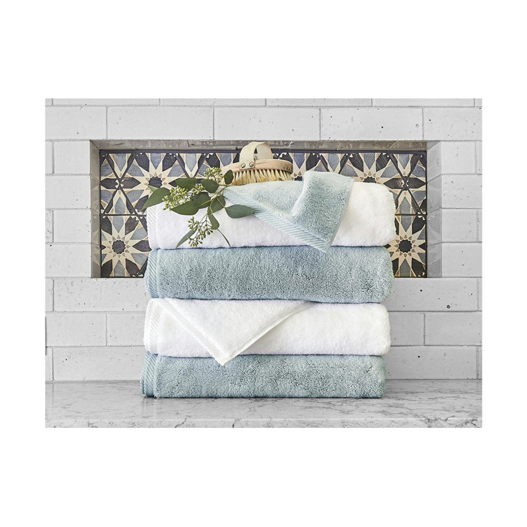 White Cotton Plush Bath Towel Set