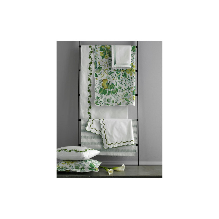 Citrus Pomegranate Full/Queen Cotton Duvet Cover with Scalloped Edge