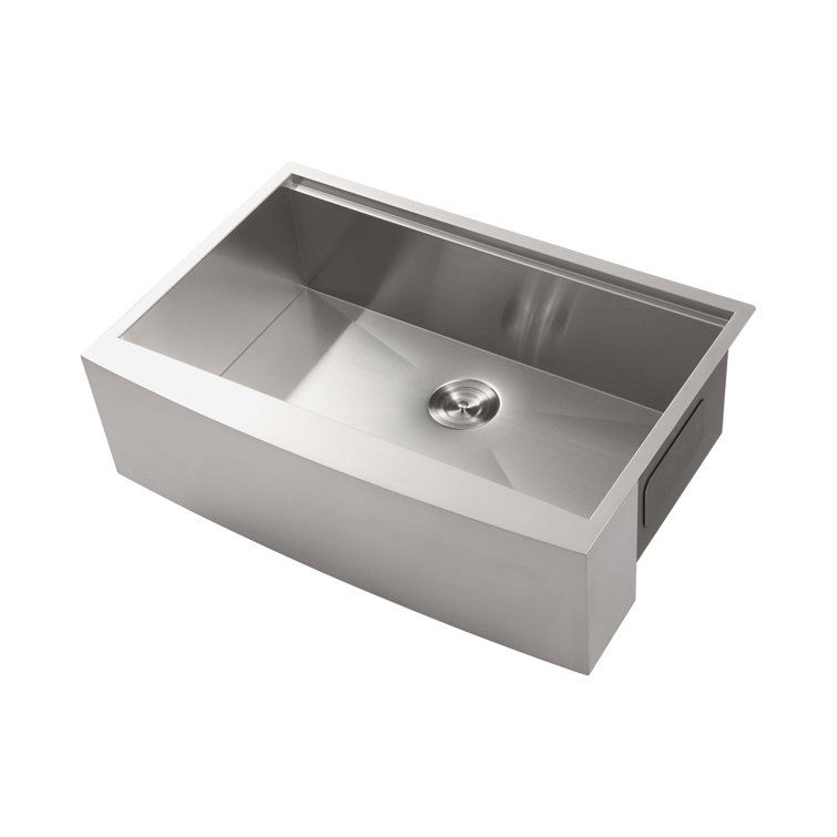 36x22x10" Stainless Steel Farmhouse Apron Single Bowl Kitchen Sink