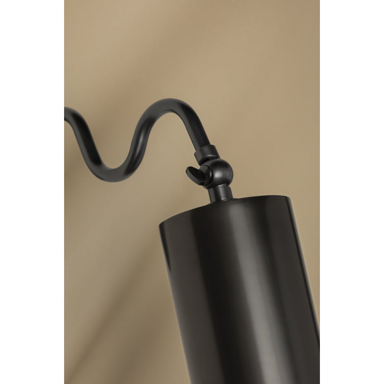 Elegant Aged Brass Cylinder Sconce with Adjustable Shade