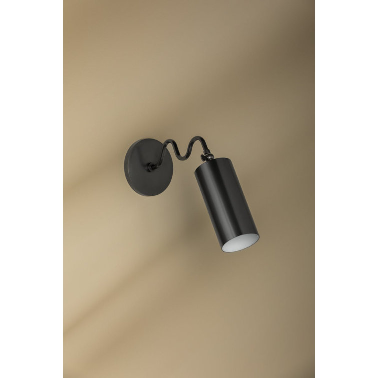 Elegant Aged Brass Cylinder Sconce with Adjustable Shade