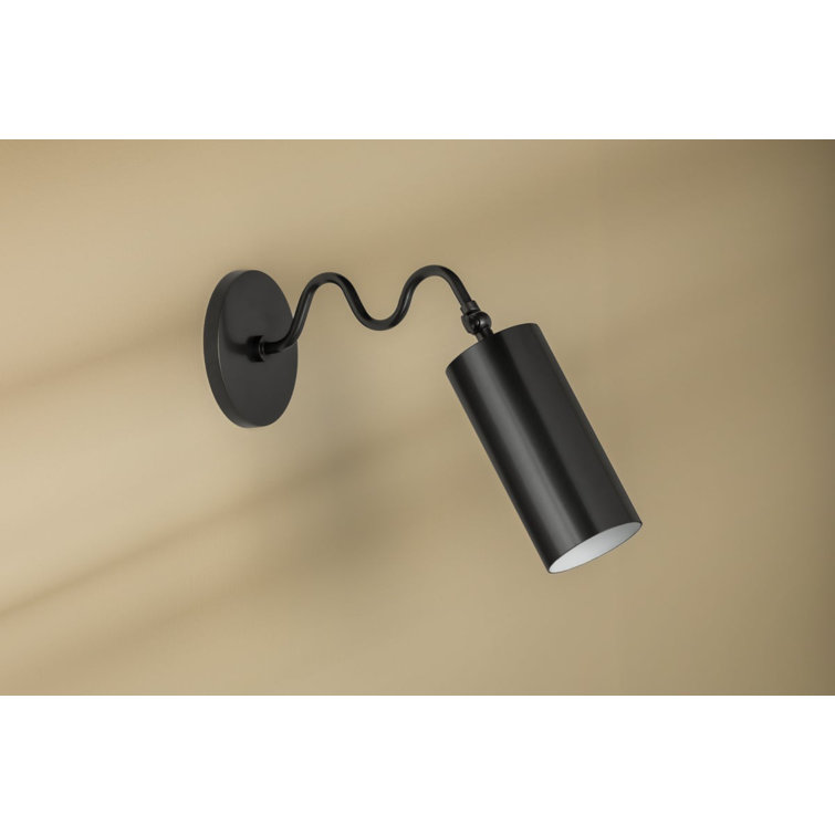 Elegant Aged Brass Cylinder Sconce with Adjustable Shade