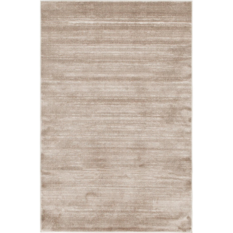 Reversible Easy-Care Brown Synthetic 4' x 6' Area Rug