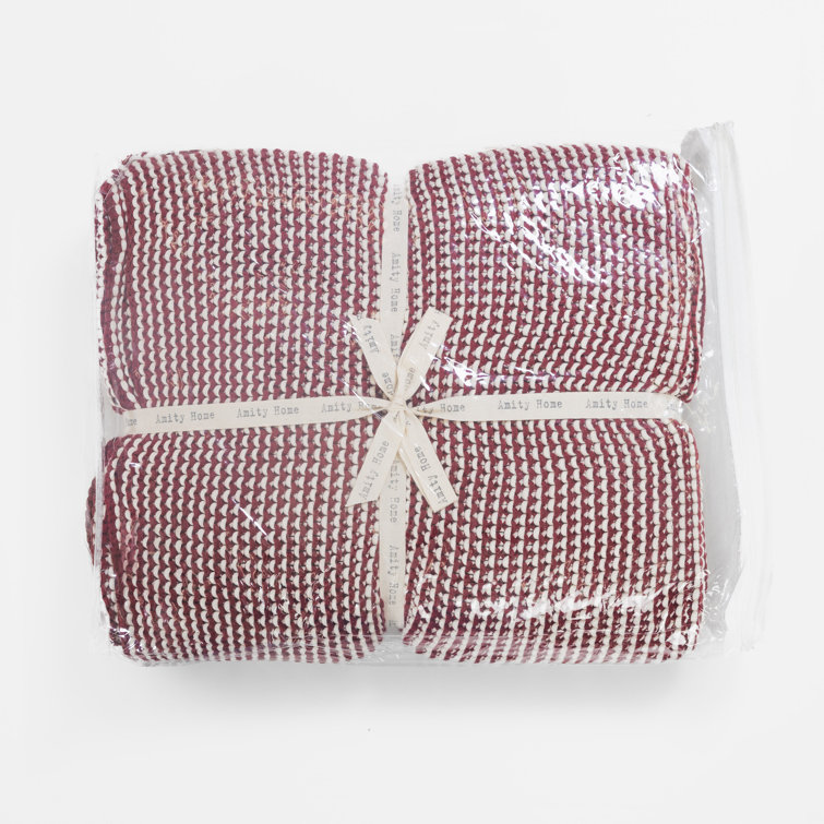 Garnet Knitted Cotton Throw Blanket