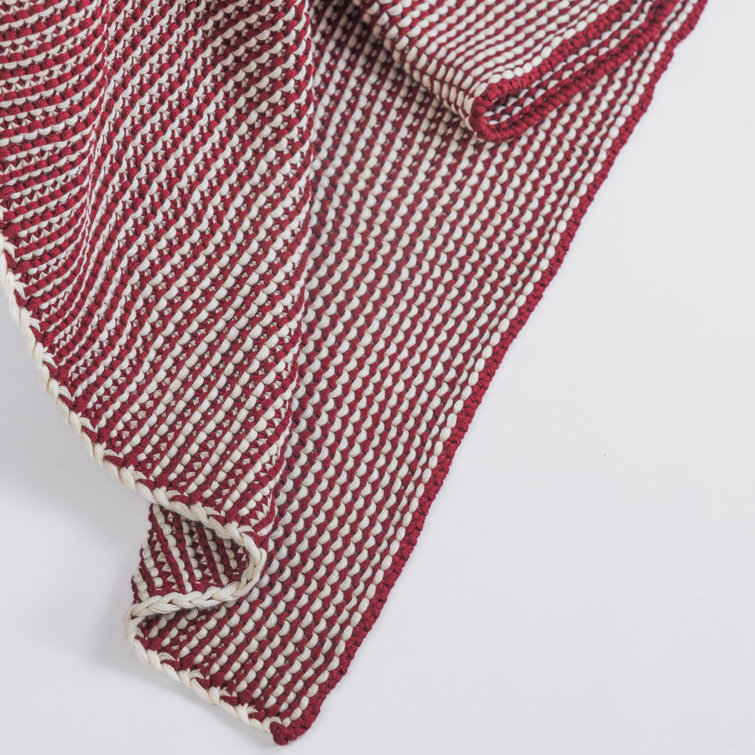Garnet Knitted Cotton Throw Blanket