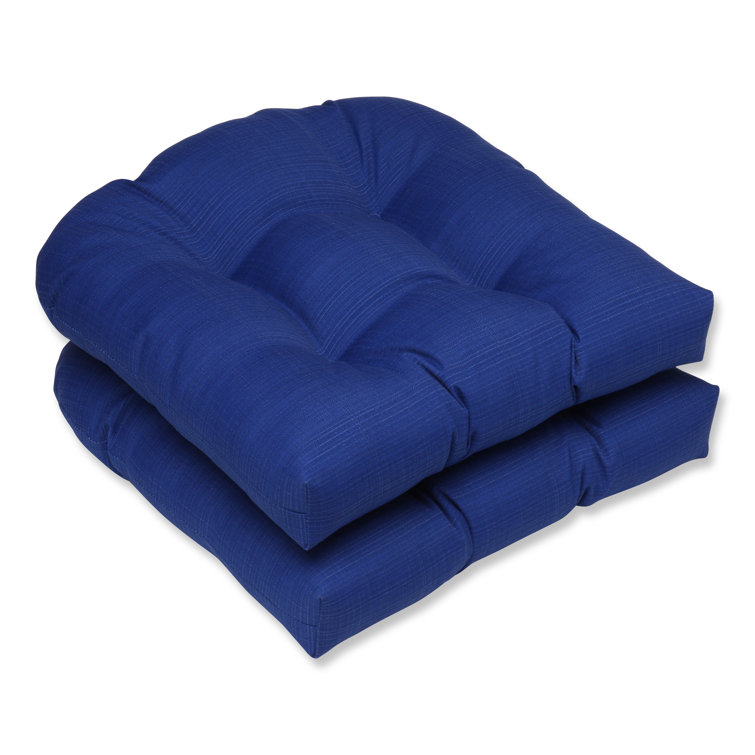 Navy Fresco Indoor/Outdoor Wicker Dining Chair Cushion Set