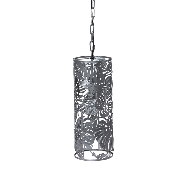 Silver Iron Monstera Vine Pendant Light Fixture