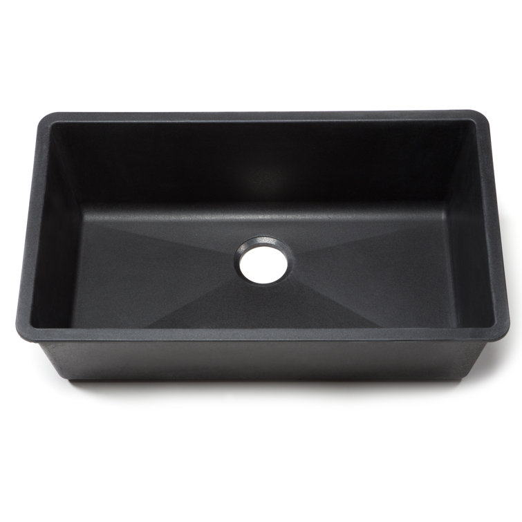 Anthracite Stone Single Bowl Undermount Kitchen Sink