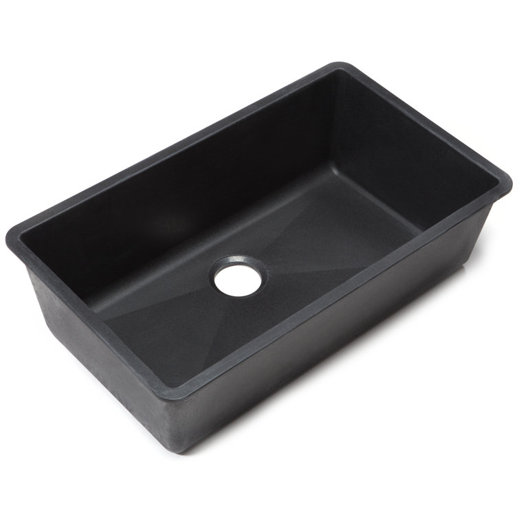 Anthracite Stone Single Bowl Undermount Kitchen Sink