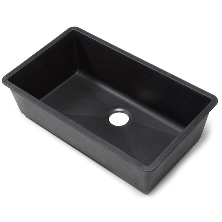 Anthracite Stone Single Bowl Undermount Kitchen Sink
