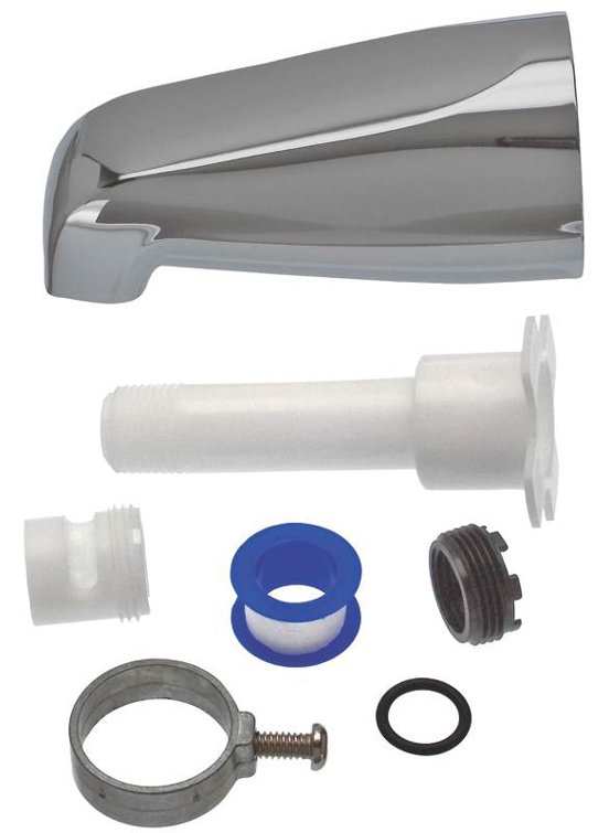 Chrome Universal Fit Tub Spout with Diverter