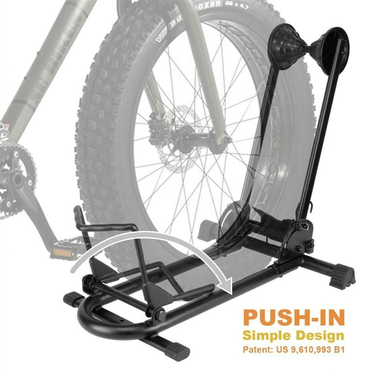 Black Steel Foldable Indoor Outdoor Bike Storage Rack