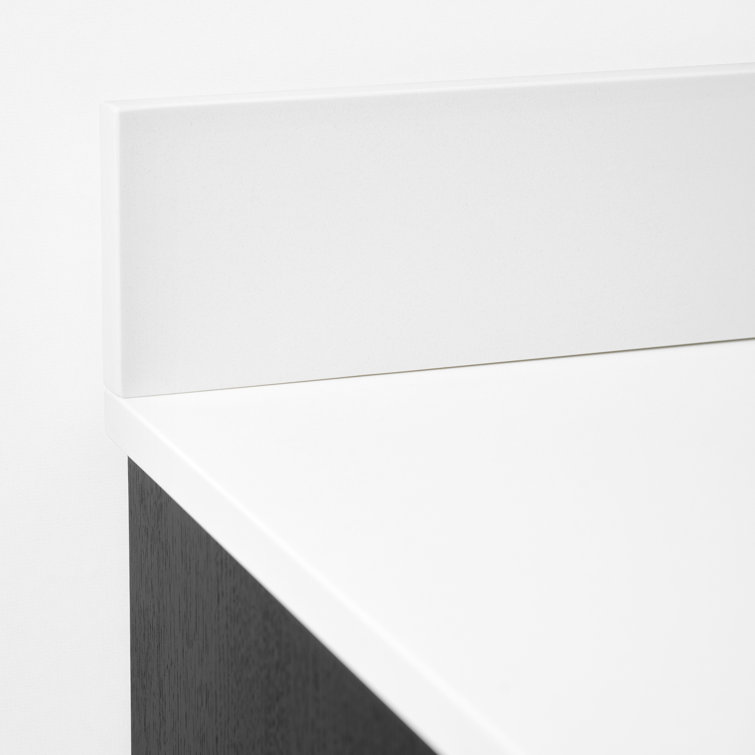 Turlington 24" Black Oak Vanity with White Quartz Top