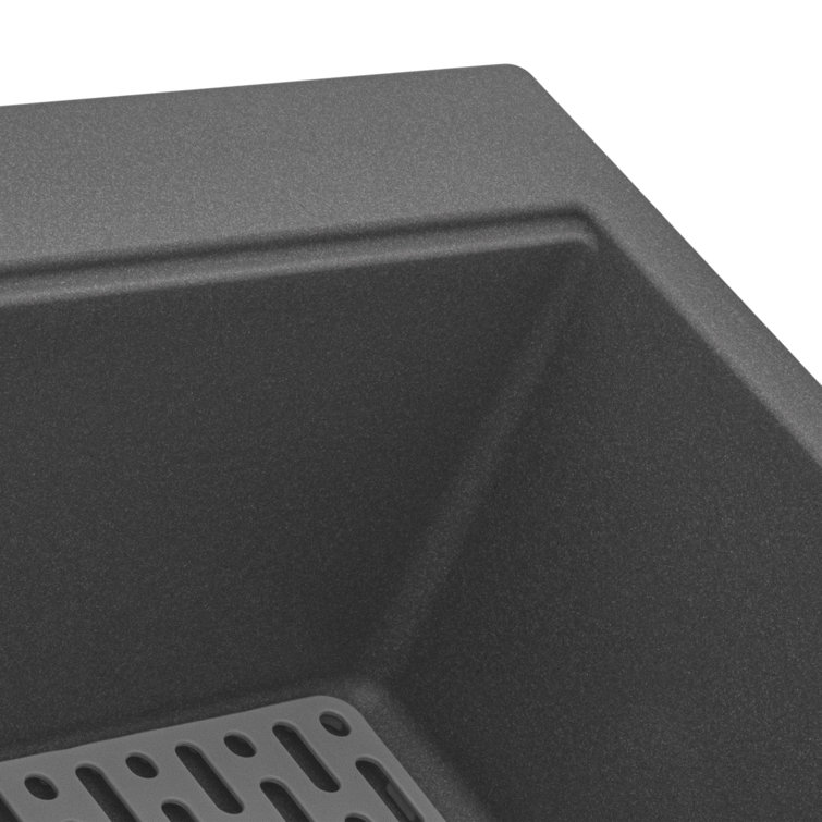 Urban Gray 33" Granite Composite Single Bowl Kitchen Sink
