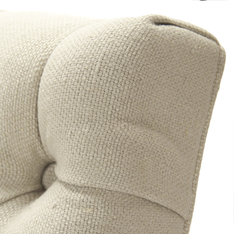 97.5'' Cream Linen Tufted Tight Back Sofa