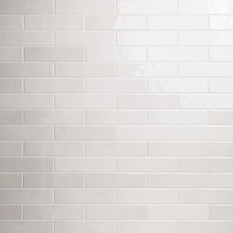 Dove Glossy White Ceramic Subway Wall Tile 3'' x 12''