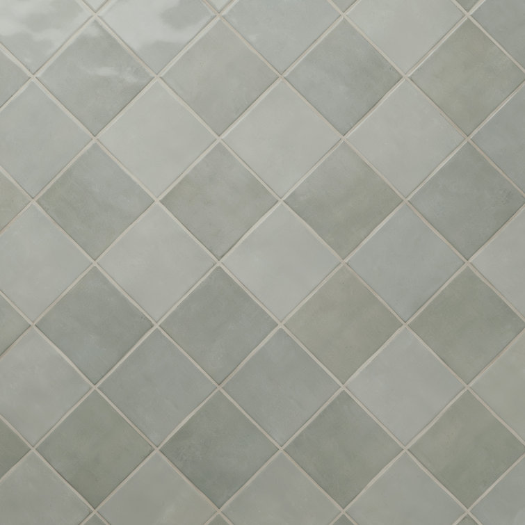 Jade Green Glossy Ceramic 5'' x 5'' Wall Tile