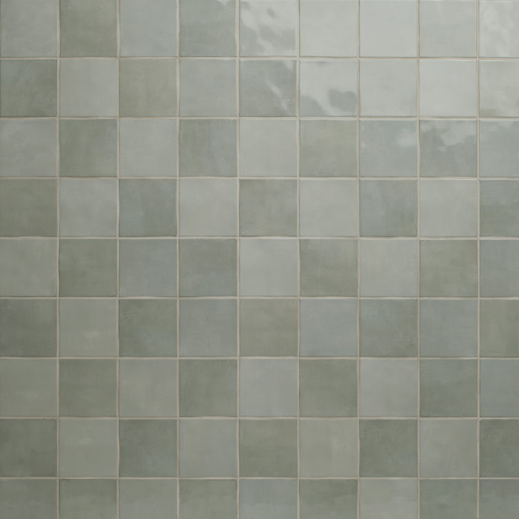 Jade Green Glossy Ceramic 5'' x 5'' Wall Tile