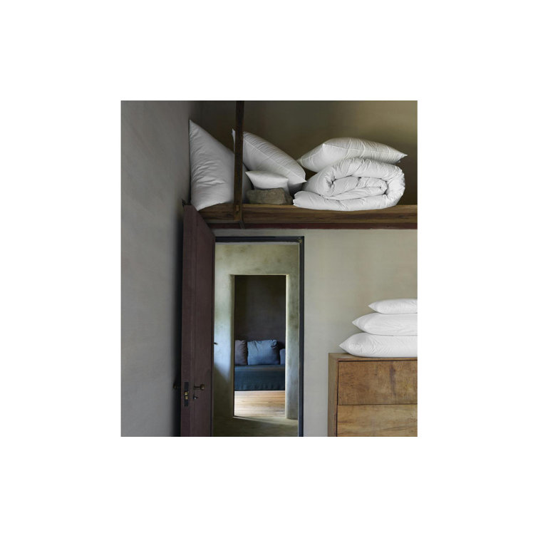 King Size White Goose Down Comforter Set with Cotton Shell