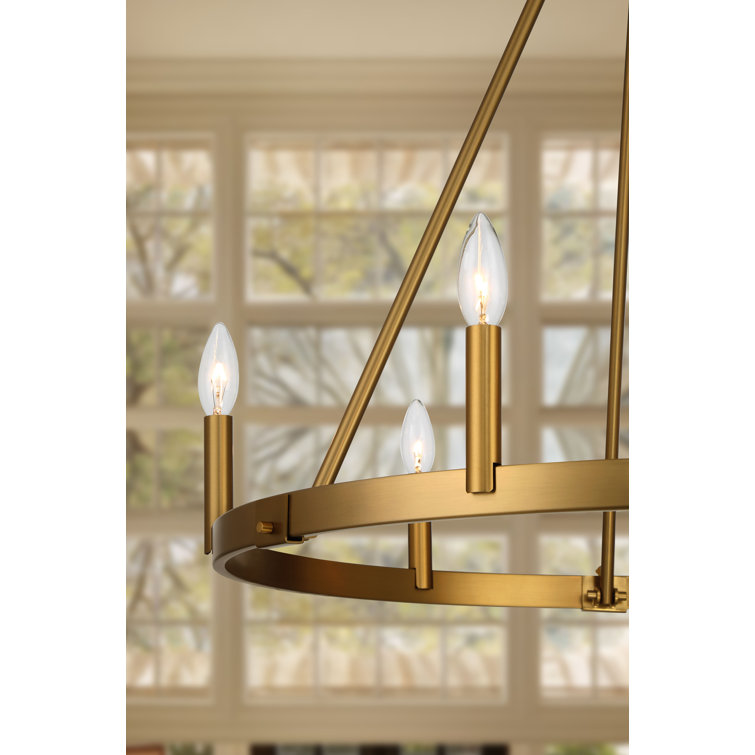 Gilliam Vintage Brass 6-Light Steel Chandelier