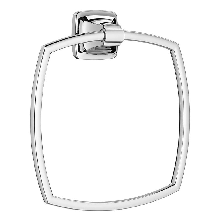 Polished Chrome Modern Wall Mounted Towel Ring