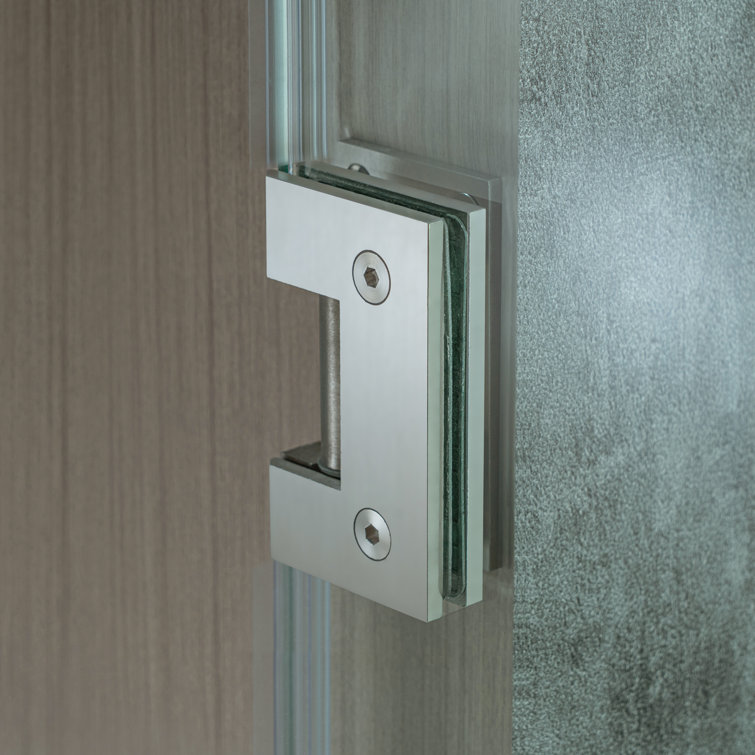 47" Chrome Frameless Pivot Shower Door with Clear Tempered Glass