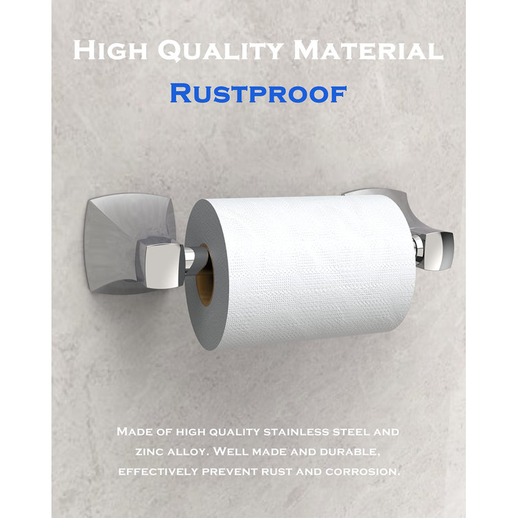 Polished Chrome Wall Mounted Double Post Toilet Paper Holder
