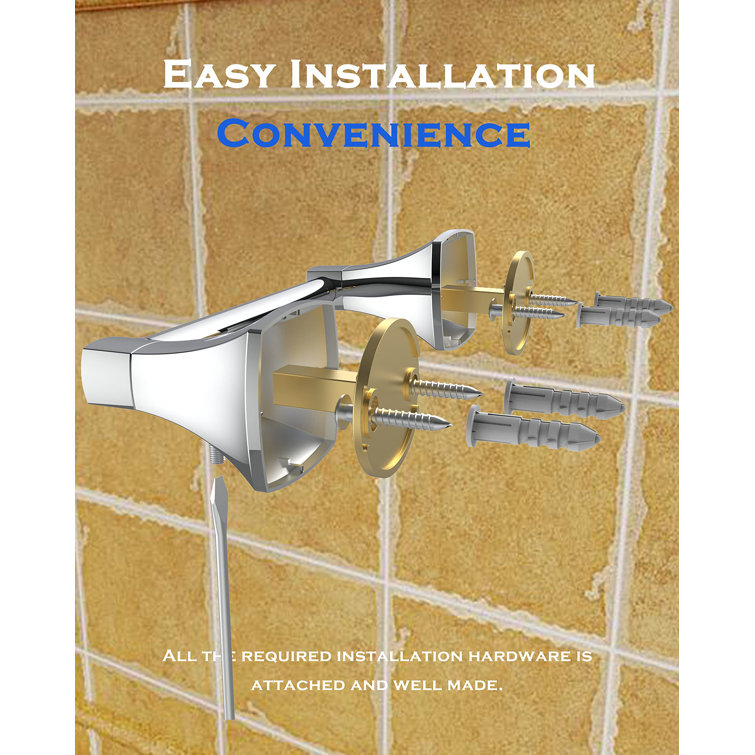 Polished Chrome Wall Mounted Double Post Toilet Paper Holder