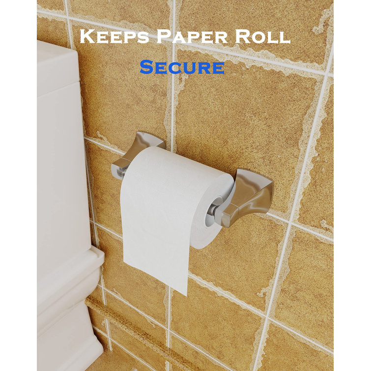 Polished Chrome Wall Mounted Double Post Toilet Paper Holder