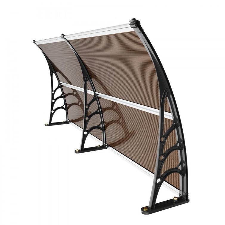 Brown Polycarbonate Retractable Door and Window Awning