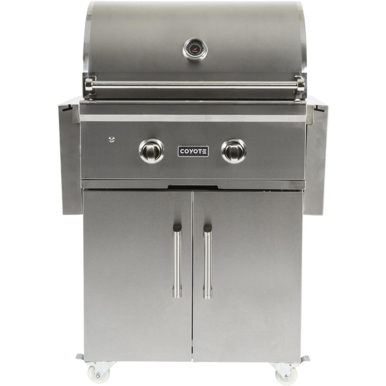 Coyote 28-Inch Stainless Steel Propane Gas Grill with Side Burner