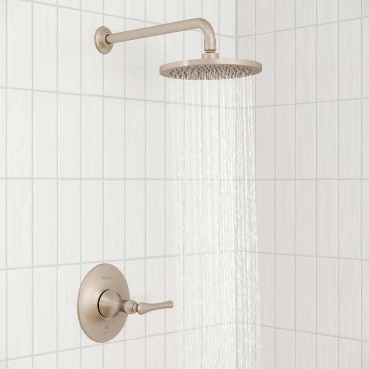 Brushed Nickel Rainfall Wall Mounted Shower Faucet