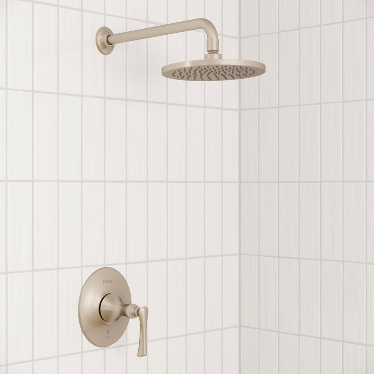 Brushed Nickel Rainfall Wall Mounted Shower Faucet